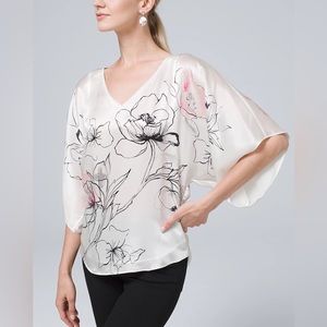 BHWM floral silk kimono blouse
